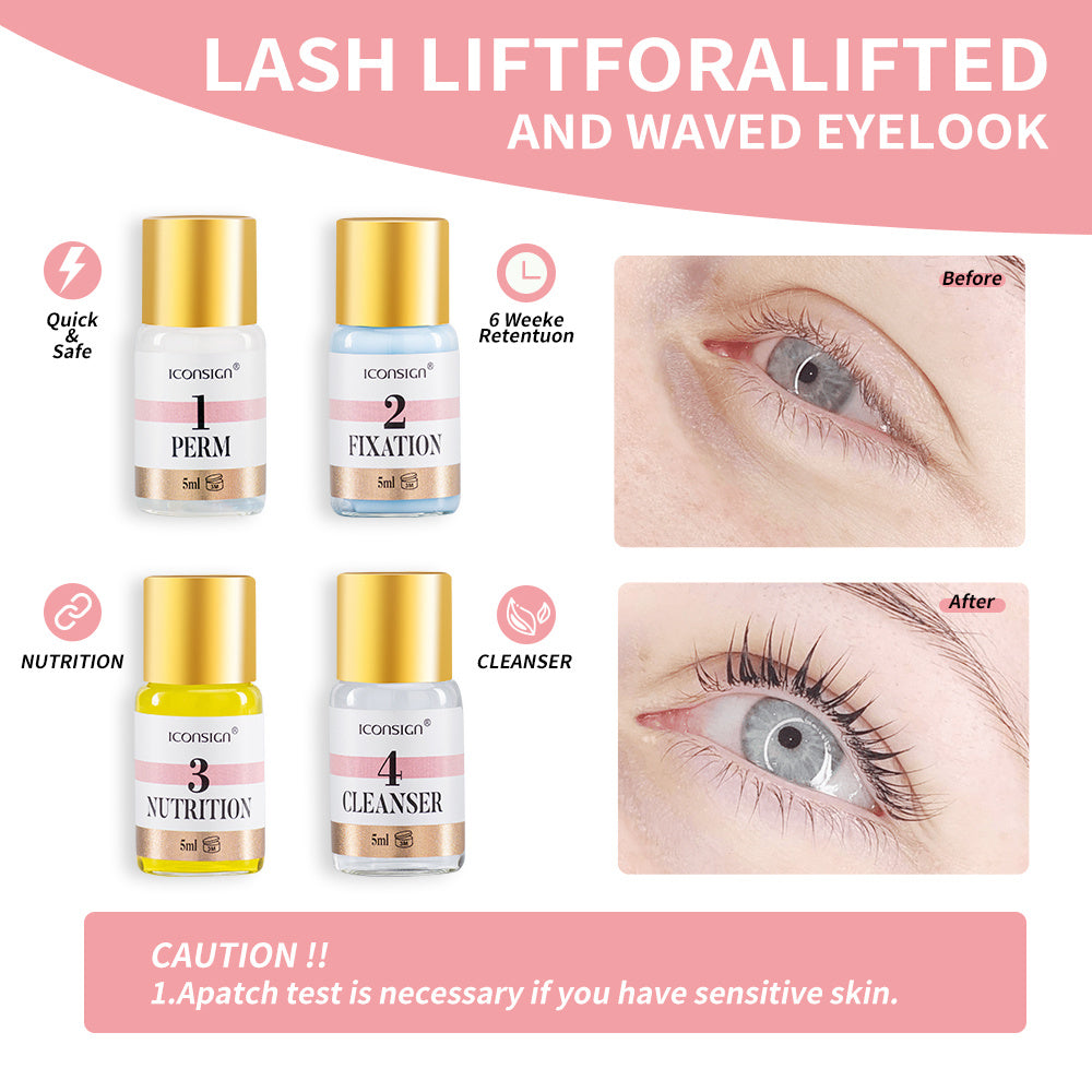 ICONSIGN 2-in-1 Lash Lift & Eyebrow Tint Kit – Professional Eyelash Perm & Brow Lamination Set