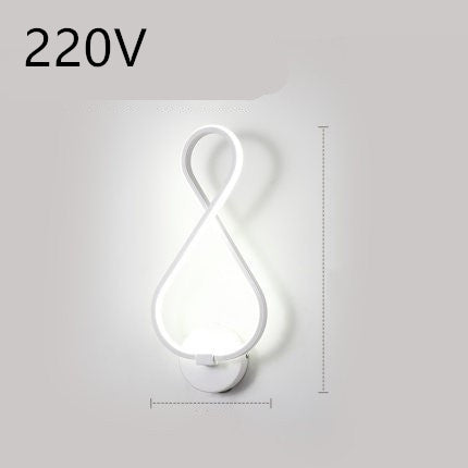 Nordic Minimalist LED Wall Lamp – Modern Iron Bedside Light Fixture for Bedroom & Living Room