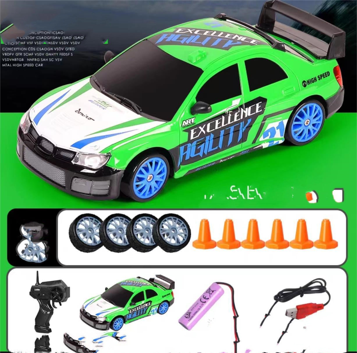 2.4GHz 4WD RC Drift Car – 1:24 Scale Remote Control GTR AE86 Model with LED Lights