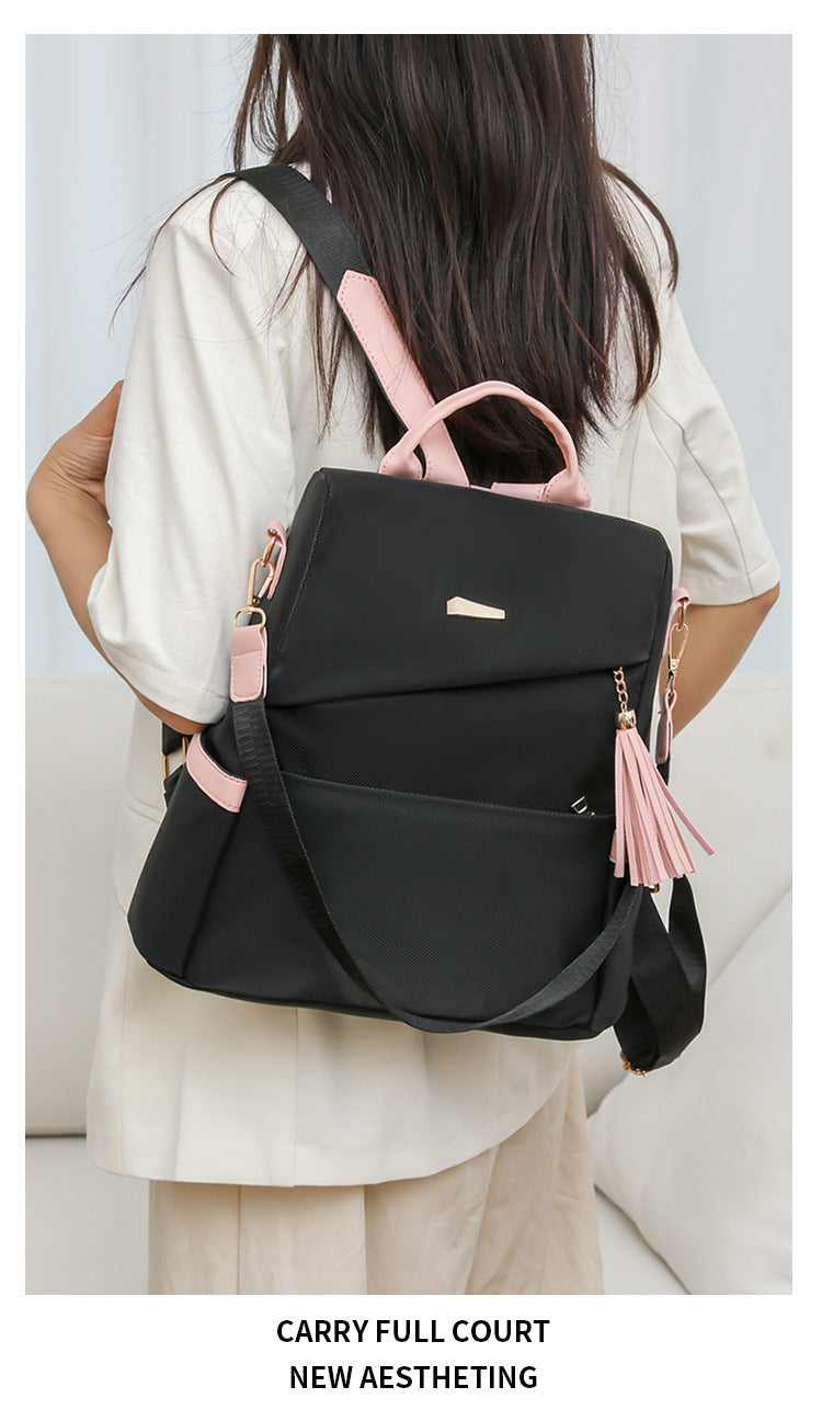 Women's Oxford Cloth Anti-Theft Backpack Casual Double Shoulder Schoolbag