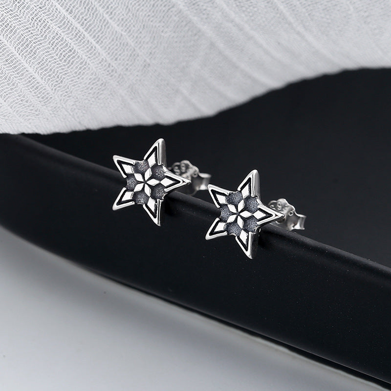 Baroque Star Stud Earrings – Elegant & Creative Vintage-Inspired Design