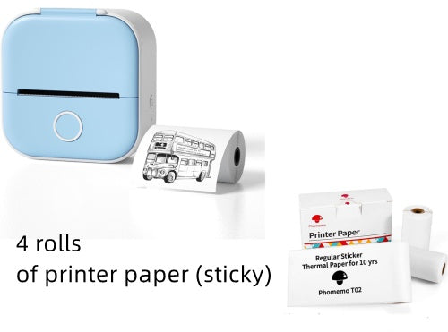 Portable Mini Thermal Label Printer – Bluetooth Sticker Maker & Photo Printer for Home, School & Office Use