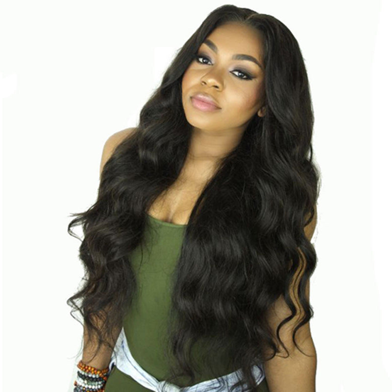Glamorous Big Wave Long Curly Wig – Mid-Parted Heat-Resistant Synthetic Hair