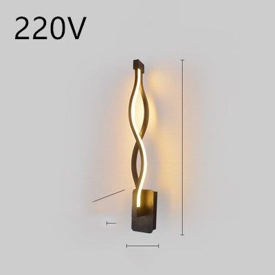 Nordic Minimalist LED Wall Lamp – Modern Iron Bedside Light Fixture for Bedroom & Living Room