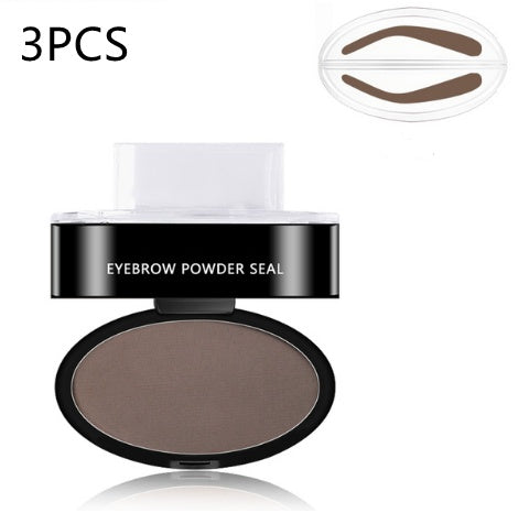 Eyebrow Stamp & Stencil Kit – Waterproof Brow Powder with 10 Reusable Stencils for Effortless, Natural-Looking Brows