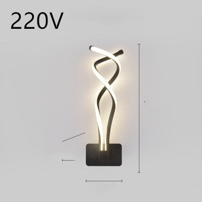 Nordic Minimalist LED Wall Lamp – Modern Iron Bedside Light Fixture for Bedroom & Living Room