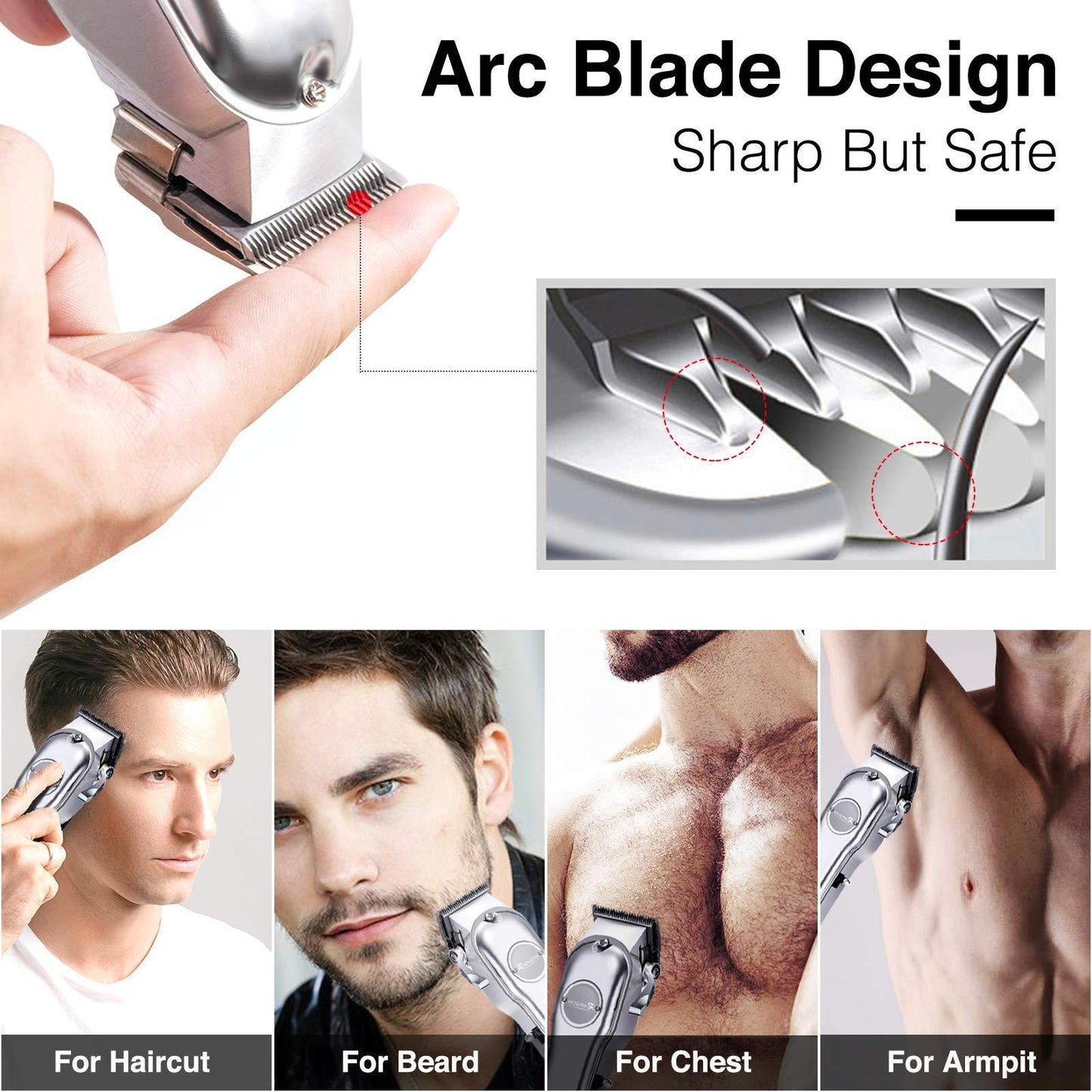 3-in-1 Waterproof Cordless Hair & Beard Trimmer – LED Display, USB Rechargeable Grooming Kit for Men, Women & Kids