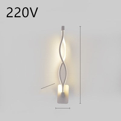Nordic Minimalist LED Wall Lamp – Modern Iron Bedside Light Fixture for Bedroom & Living Room