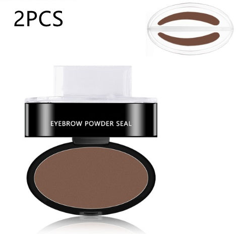 Eyebrow Stamp & Stencil Kit – Waterproof Brow Powder with 10 Reusable Stencils for Effortless, Natural-Looking Brows