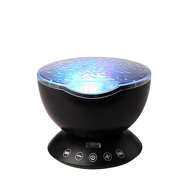 Ocean Wave Projector LED Night Light with Remote Control – TF Card Music Player & Speaker – Aurora Projection Lamp