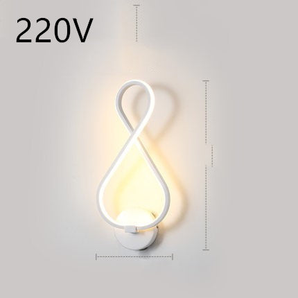 Nordic Minimalist LED Wall Lamp – Modern Iron Bedside Light Fixture for Bedroom & Living Room