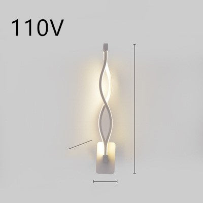 Nordic Minimalist LED Wall Lamp – Modern Iron Bedside Light Fixture for Bedroom & Living Room