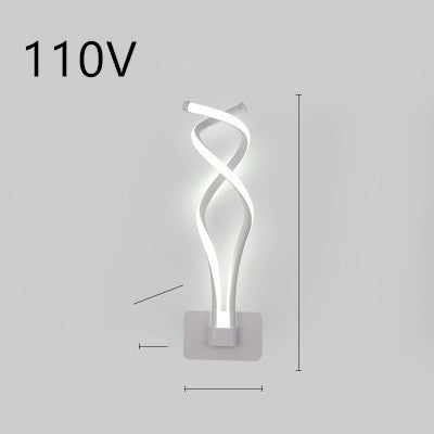 Nordic Minimalist LED Wall Lamp – Modern Iron Bedside Light Fixture for Bedroom & Living Room