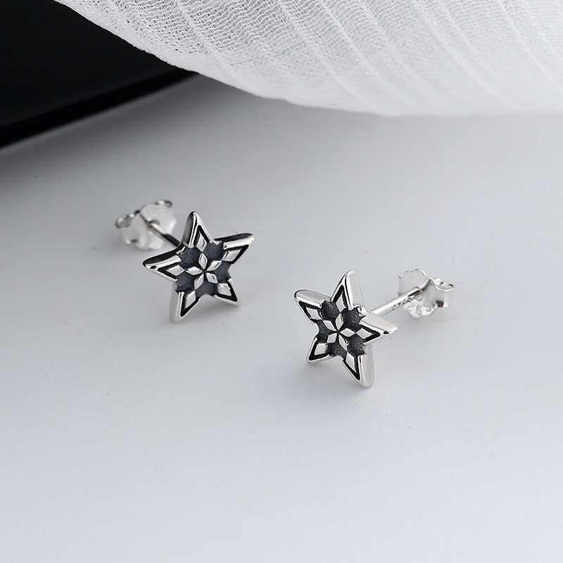 Baroque Star Stud Earrings – Elegant & Creative Vintage-Inspired Design