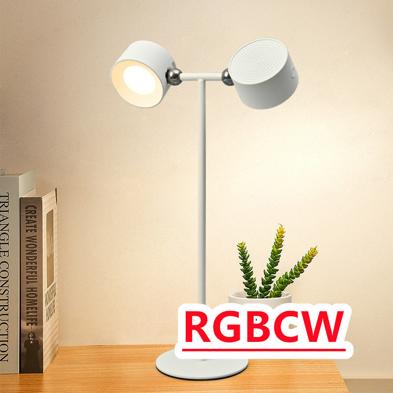 Magnetic Touchable LED USB Rechargeable Table Lamp – 360° Rotatable Cordless Desk Light with Remote Control