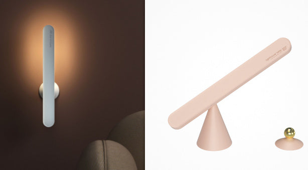 Magnetic Geometric LED Desk Lamp – Wireless Rechargeable Night Light with Touch Control & Wall Mount
