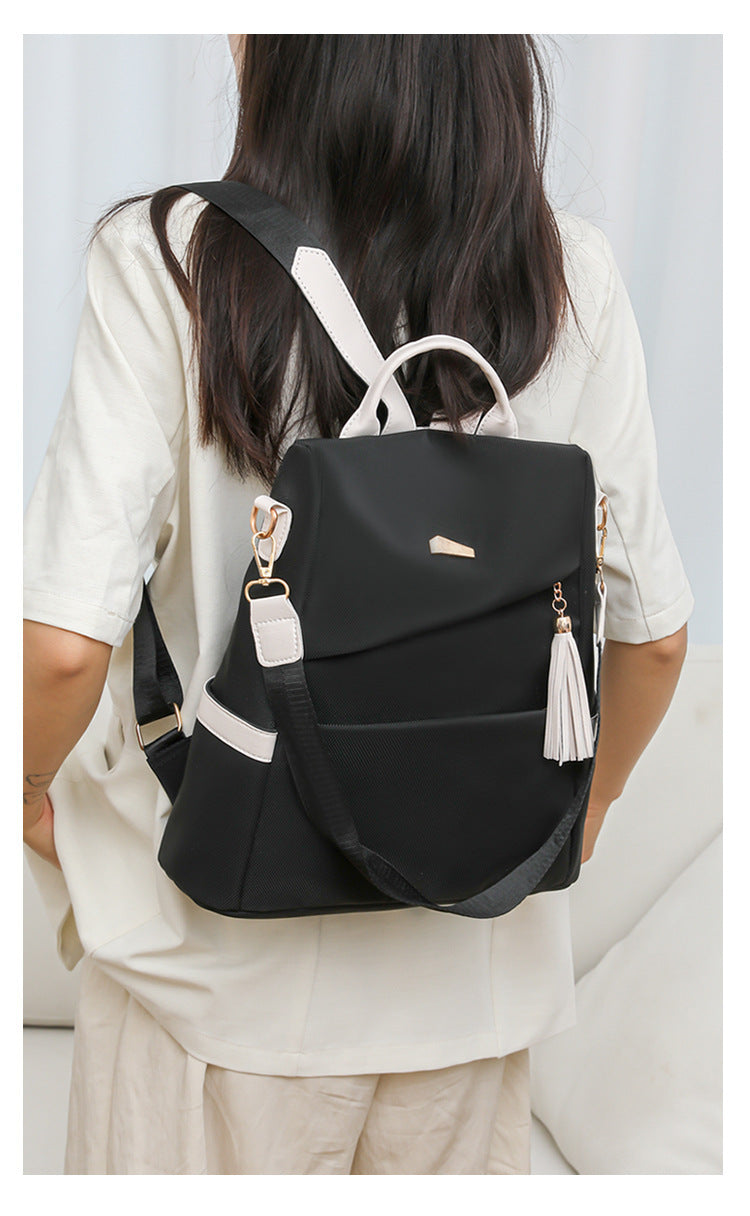 Women's Oxford Cloth Anti-Theft Backpack Casual Double Shoulder Schoolbag