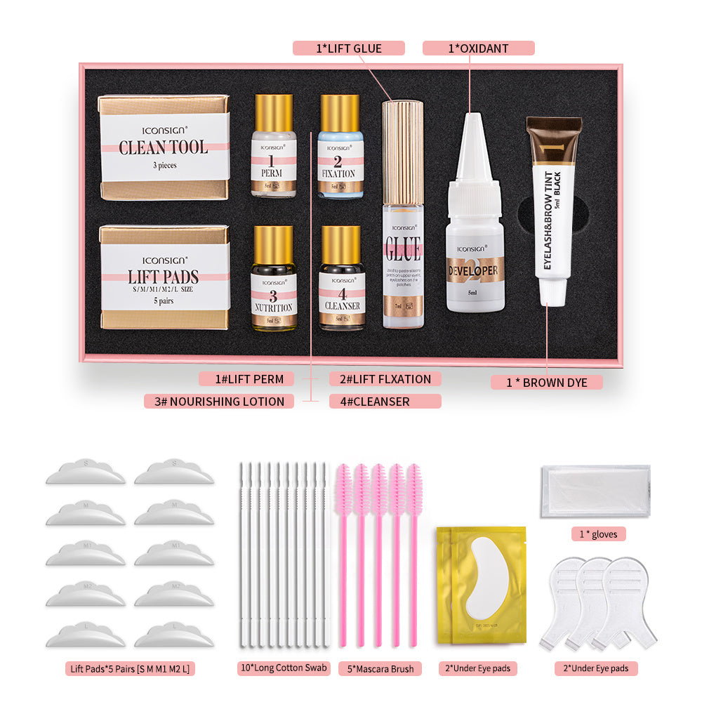 ICONSIGN 2-in-1 Lash Lift & Eyebrow Tint Kit – Professional Eyelash Perm & Brow Lamination Set