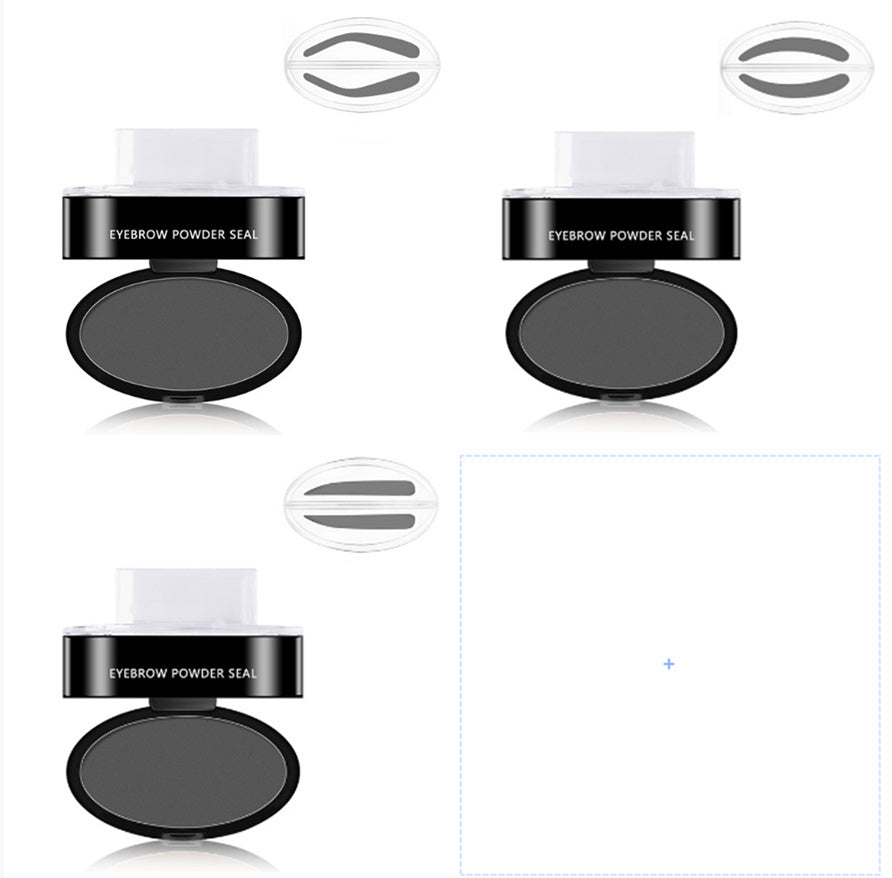Eyebrow Stamp & Stencil Kit – Waterproof Brow Powder with 10 Reusable Stencils for Effortless, Natural-Looking Brows