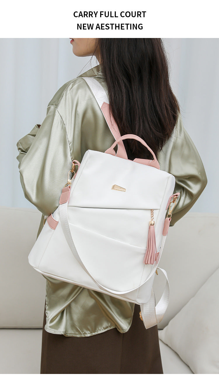 Women's Oxford Cloth Anti-Theft Backpack Casual Double Shoulder Schoolbag