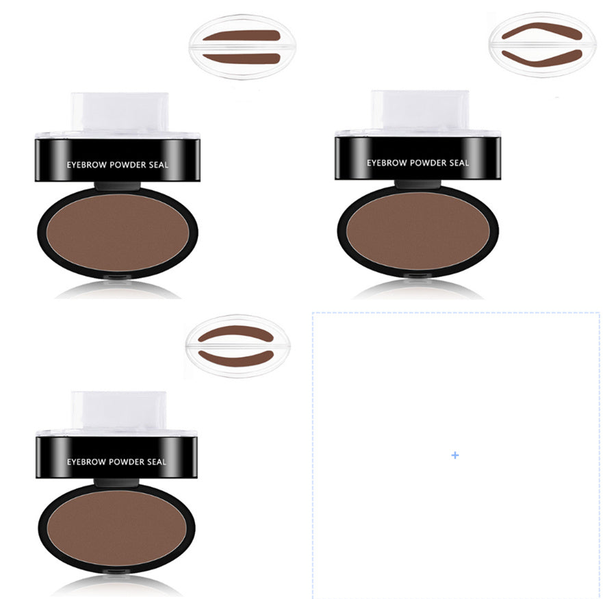Eyebrow Stamp & Stencil Kit – Waterproof Brow Powder with 10 Reusable Stencils for Effortless, Natural-Looking Brows