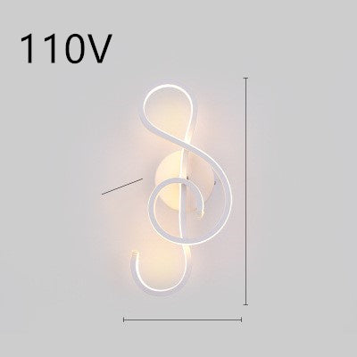 Nordic Minimalist LED Wall Lamp – Modern Iron Bedside Light Fixture for Bedroom & Living Room