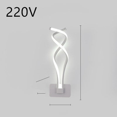 Nordic Minimalist LED Wall Lamp – Modern Iron Bedside Light Fixture for Bedroom & Living Room