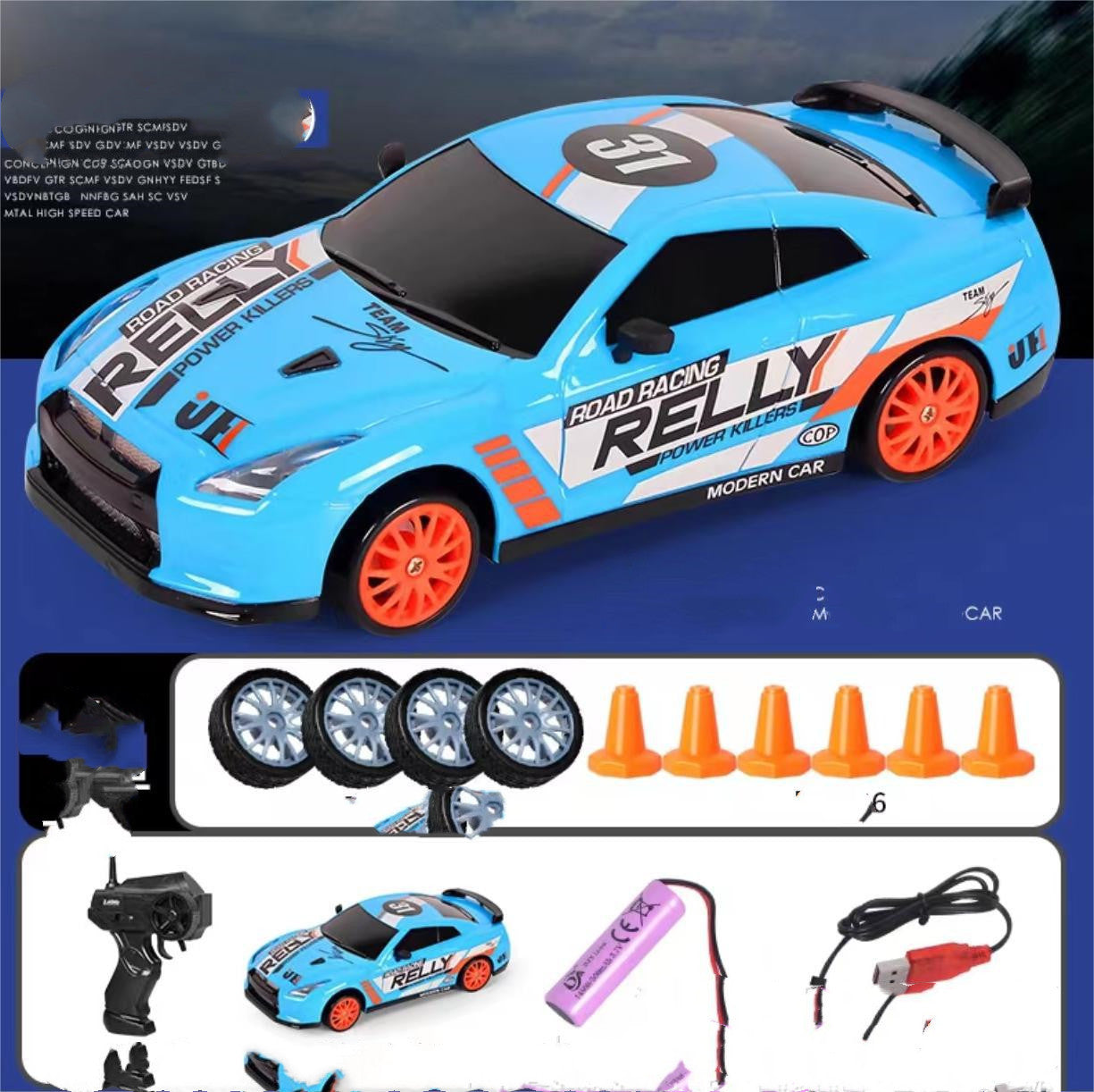 2.4GHz 4WD RC Drift Car – 1:24 Scale Remote Control GTR AE86 Model with LED Lights
