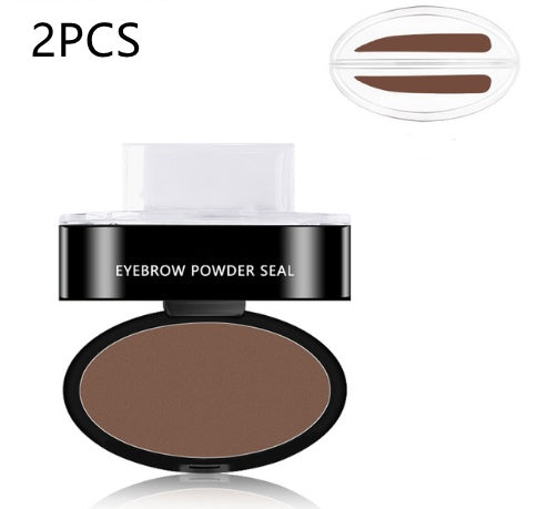 Eyebrow Stamp & Stencil Kit – Waterproof Brow Powder with 10 Reusable Stencils for Effortless, Natural-Looking Brows