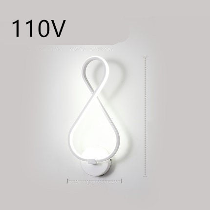 Nordic Minimalist LED Wall Lamp – Modern Iron Bedside Light Fixture for Bedroom & Living Room