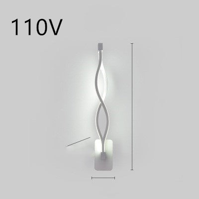 Nordic Minimalist LED Wall Lamp – Modern Iron Bedside Light Fixture for Bedroom & Living Room