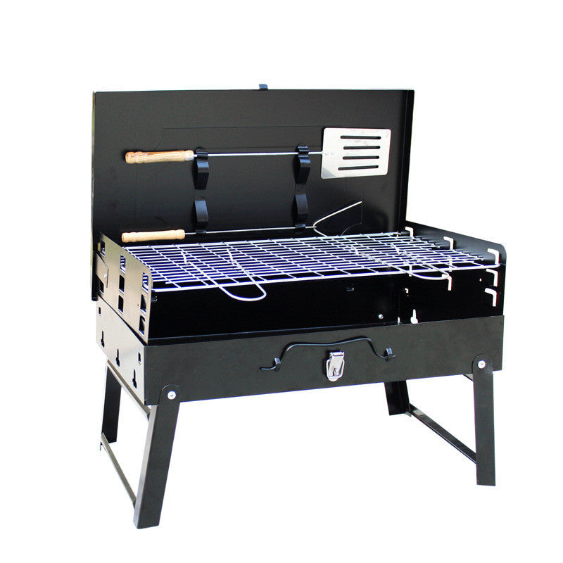 Portable Charcoal Grill Folding Box Grill – Compact Outdoor BBQ Grill