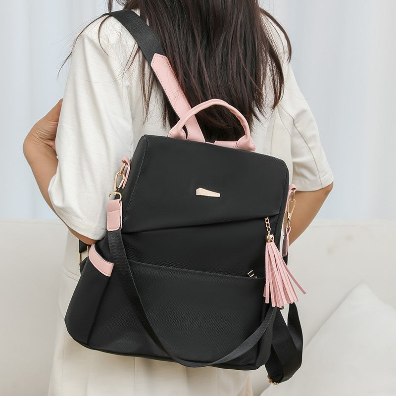 Women's Oxford Cloth Anti-Theft Backpack Casual Double Shoulder Schoolbag