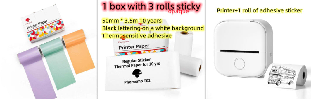 Portable Mini Thermal Label Printer – Bluetooth Sticker Maker & Photo Printer for Home, School & Office Use