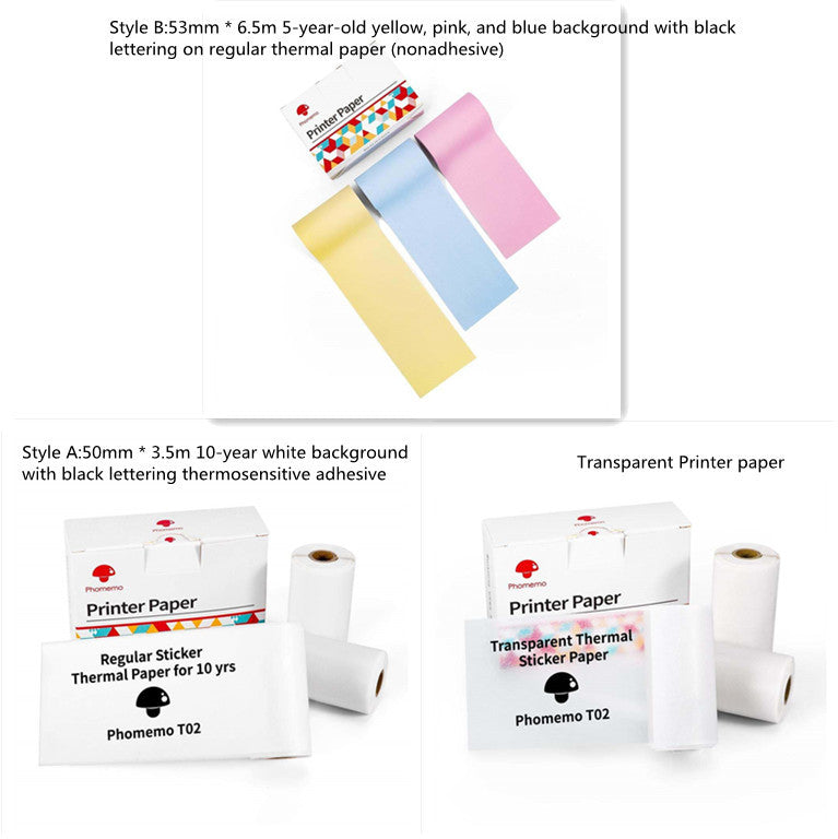 Portable Mini Thermal Label Printer – Bluetooth Sticker Maker & Photo Printer for Home, School & Office Use