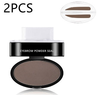 Eyebrow Stamp & Stencil Kit – Waterproof Brow Powder with 10 Reusable Stencils for Effortless, Natural-Looking Brows