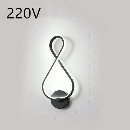 Nordic Minimalist LED Wall Lamp – Modern Iron Bedside Light Fixture for Bedroom & Living Room