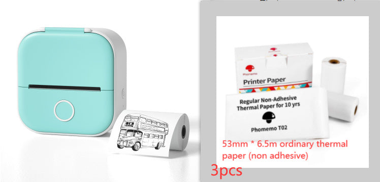 Portable Mini Thermal Label Printer – Bluetooth Sticker Maker & Photo Printer for Home, School & Office Use