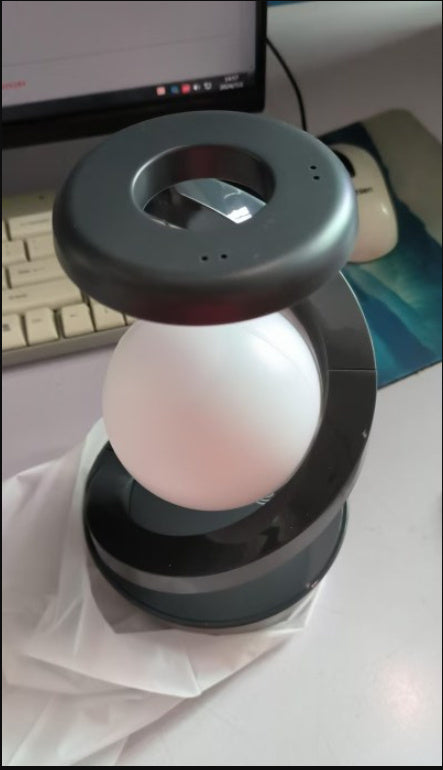 Rotating Moon Desk Lamp with Wireless Phone Charging – Touch Sensor Night Light & Modern Home Decor