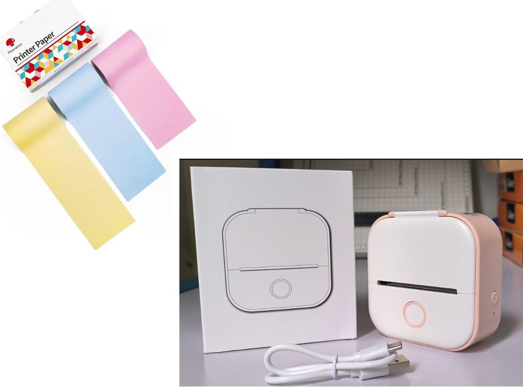 Portable Mini Thermal Label Printer – Bluetooth Sticker Maker & Photo Printer for Home, School & Office Use