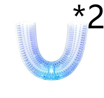 360° Intelligent Automatic Electric Toothbrush – U-Shaped, Whitening Blue Light, Waterproof, USB Charging