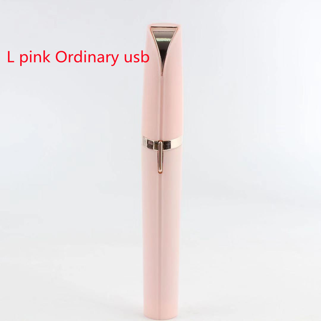 Flawlessly Brows Electric Eyebrow Remover – Painless, Portable Trimmer with LED Light & 18K Gold-Plated Head
