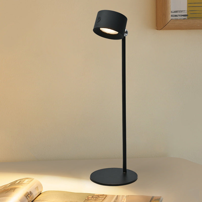 Magnetic Touchable LED USB Rechargeable Table Lamp – 360° Rotatable Cordless Desk Light with Remote Control