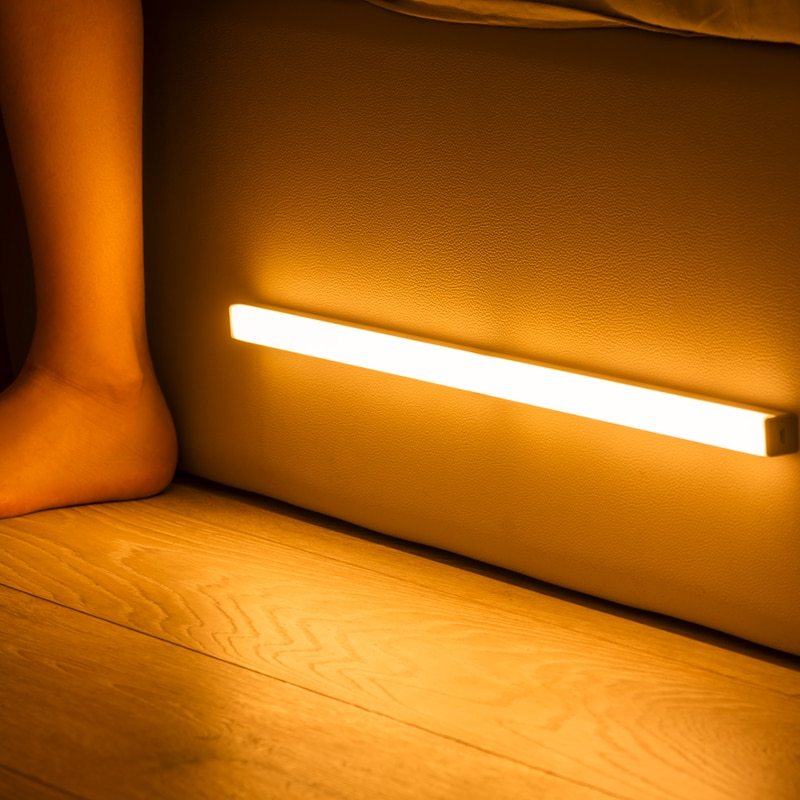 LED Sensor Light Bar – Motion-Activated Under-Cabinet Lighting with USB Rechargeable Battery