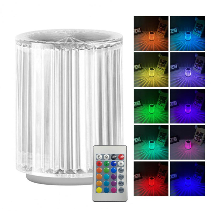 Crystal LED Table Lamp – Creative Atmosphere Night Light with USB Charging & Remote Control