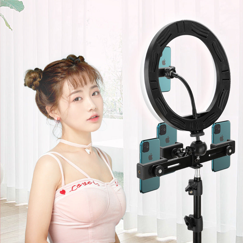 Portable Ring Selfie Light with Adjustable Brightness – Clip-On LED Fill Light for Smartphones