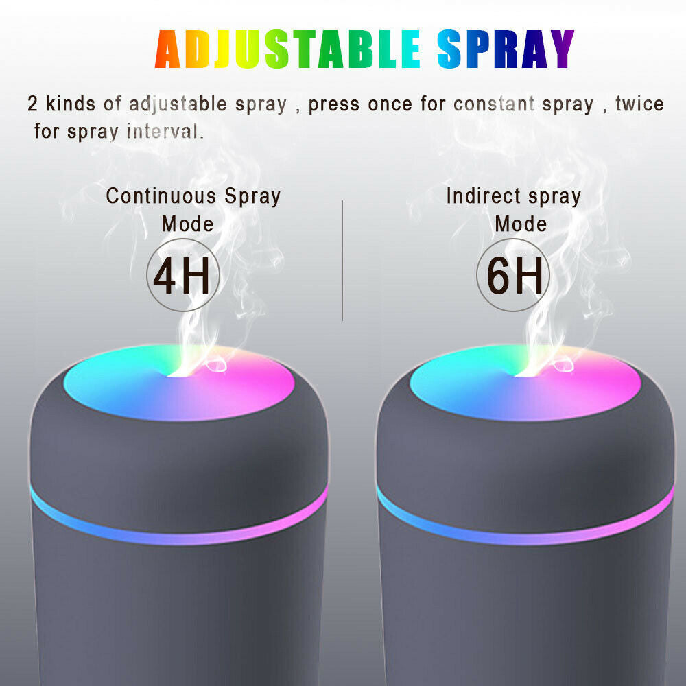 Ultrasonic Essential Oil Diffuser & Cool Mist Humidifier with LED Lights – Wood Grain Aromatherapy Air Purifier