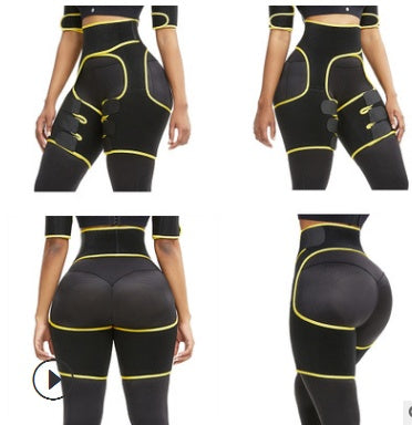 Adjustable Sports Waist Belt with Leg Straps – Neoprene Body Shaper for Enhanced Sweat & Support