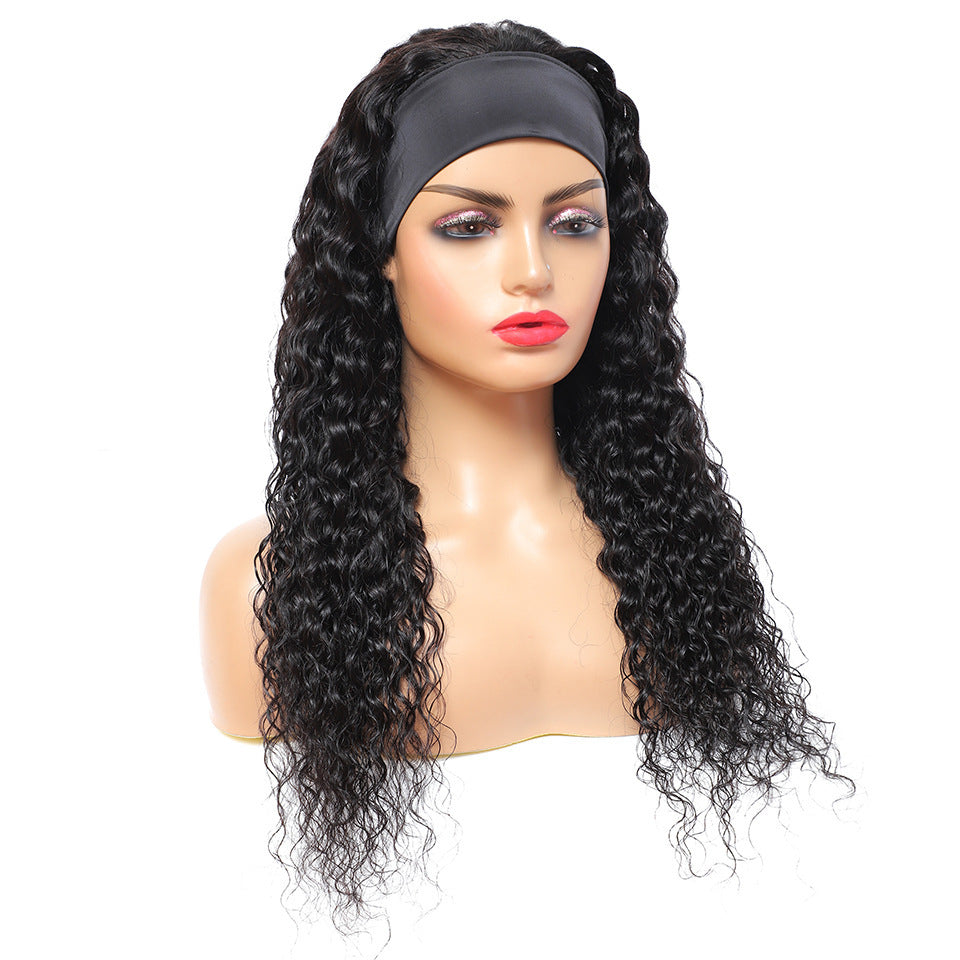 Fluffy Afro Headband Wig – African-Inspired Small Curl Headwrap Wig
