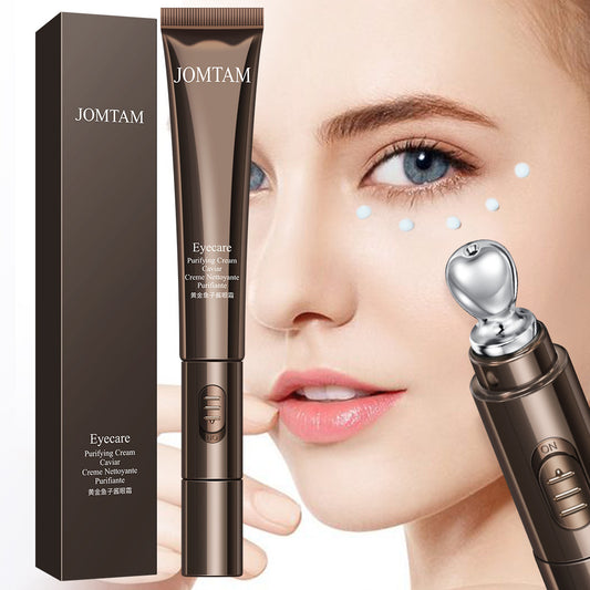 JOMTAM Firming Eye Cream – Reduce Puffiness & Dark Circles with Cooling Roller Applicator